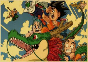 Petit poster Dragon Ball Z avec Shenron et Goku