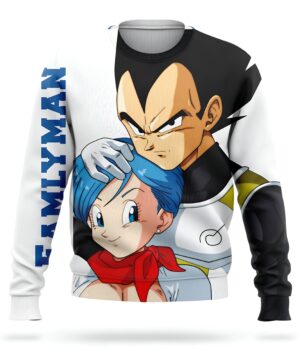Pull Dragon Ball Super avec Vegeta et Bulma