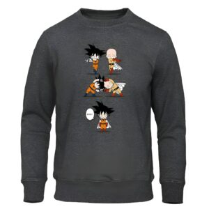 Pull Dragon Ball Z Goku et Saitama, couleur au choix