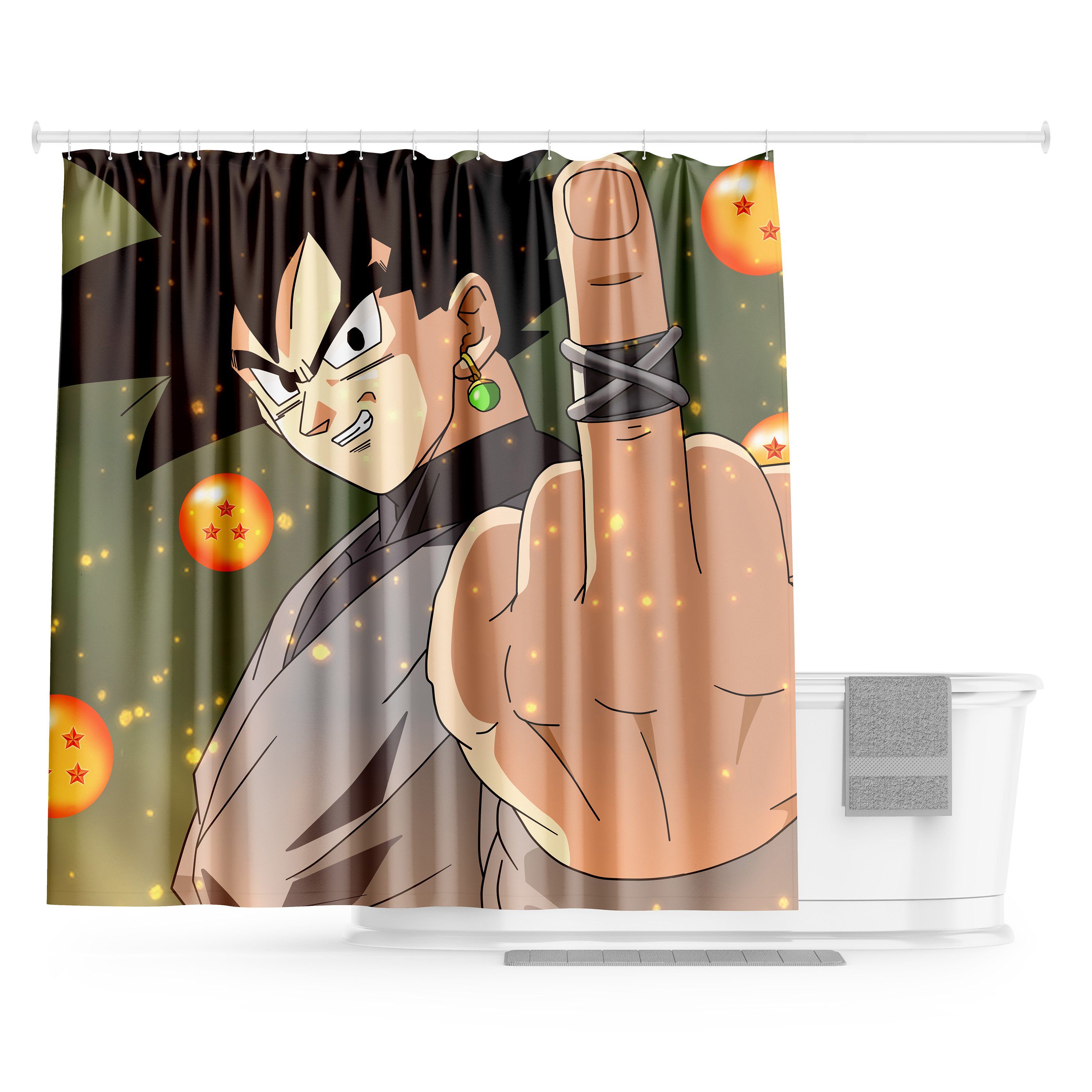 Rideau de douche Dragon Ball Goku Black 180x200cm