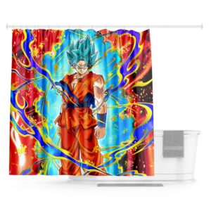 Rideau de douche Goku SSJ Blue 100x200cm