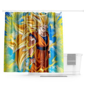 Rideau de douche Goku Super Saiyan 3 200x200cm