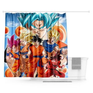Rideau de douche Dragon Ball Saiyan 200x200cm