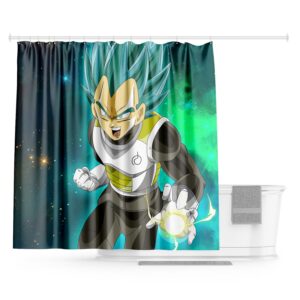 Rideau Douche Dragon Ball Vegeta God 180x180cm