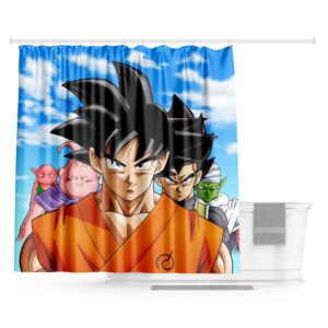 Rideau de douche Dragon Ball Z Team 180x200cm
