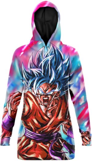 Robe Sweat DBS Sangoku SSJ Blue jusqu'au 4XL