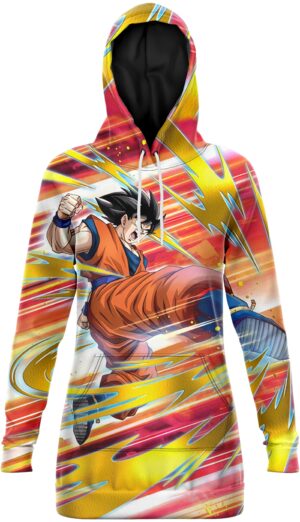 Robe sweat DBZ Goku en pleine action du XS au 4XL