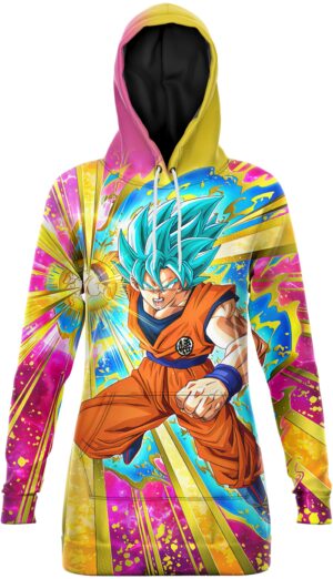 Robe Sweat DBZ Goku SSJ Blue du XS au 4XL