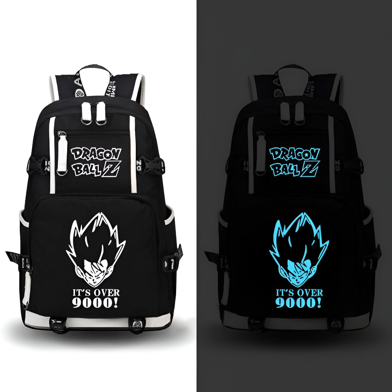 Sac à dos fluorescent Dragon Ball Z Over 9000