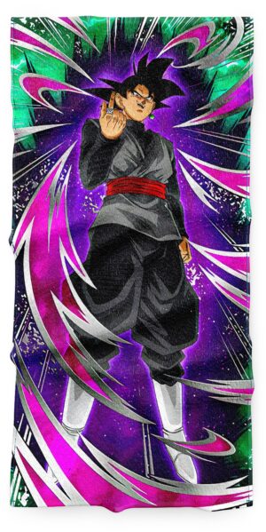 Serviette Dragon Ball Goku Aura Black, taille au choix