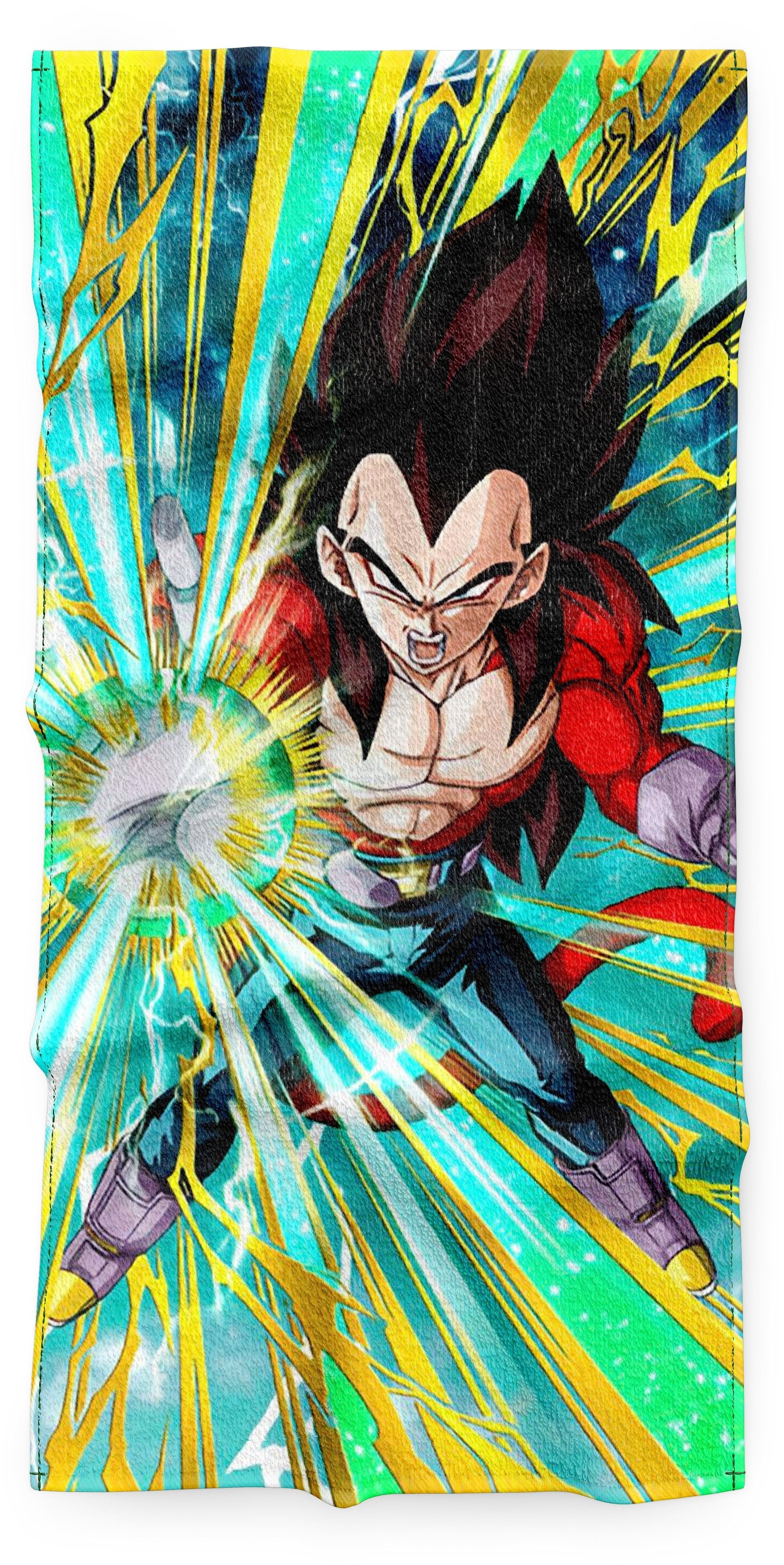 Serviette Vegeta SSJ4 Dragon Ball GT, tailles M et XL