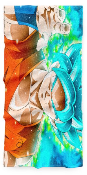 Serviette Son Goku Super Saiyan Blue Dragon Ball, taille au choix