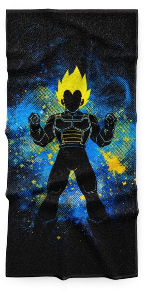 Serviette Vegeta Super Saiyan Dragon Ball, taille au choix