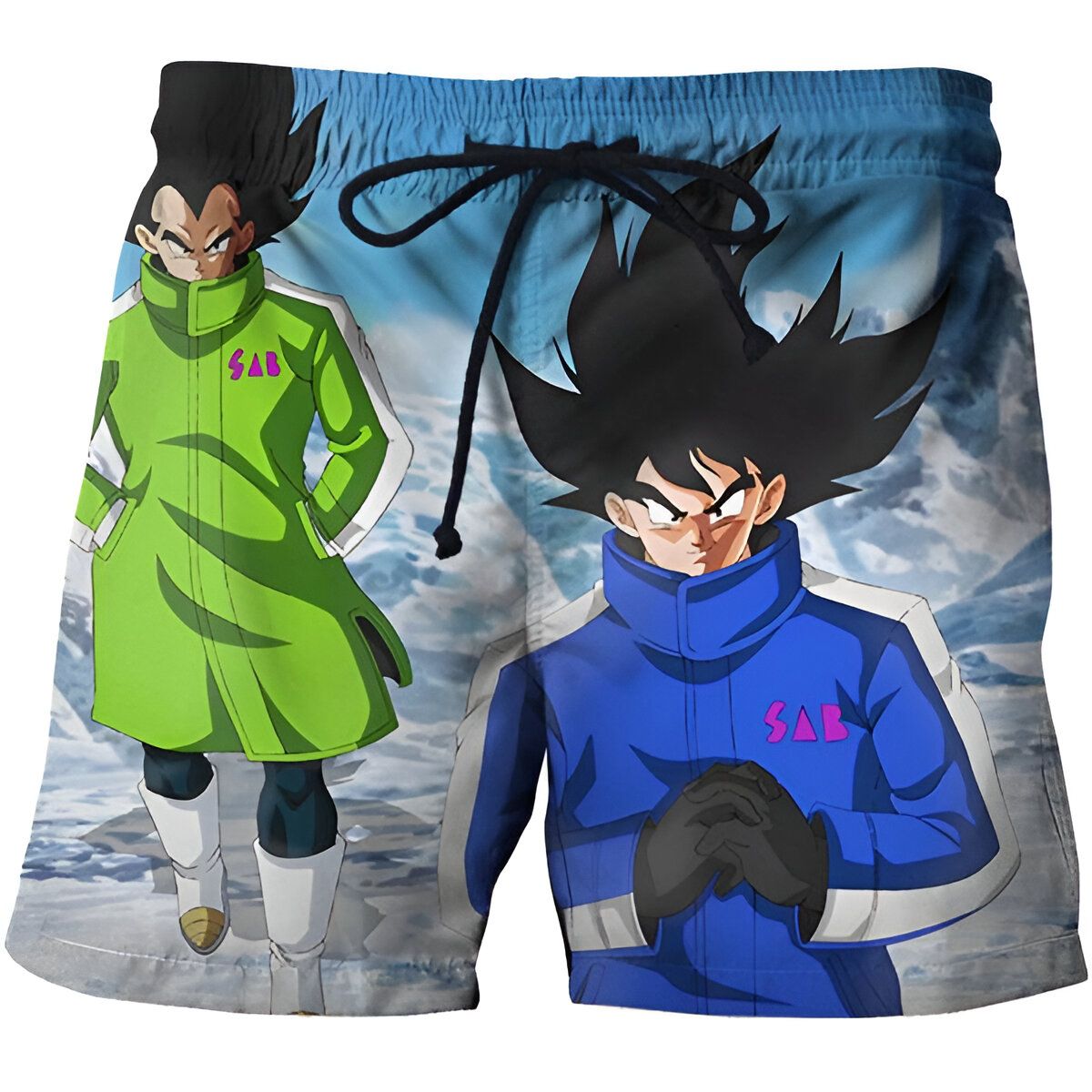 Short de bain Broly style combat Dragon Ball