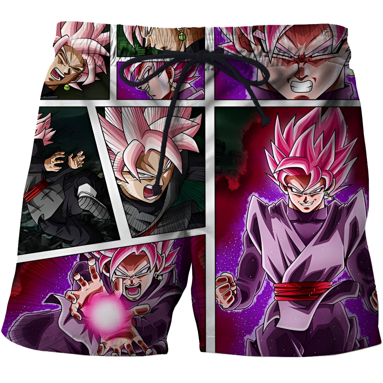Short de bain Goku Black SSJ Rosé de Dragon Ball
