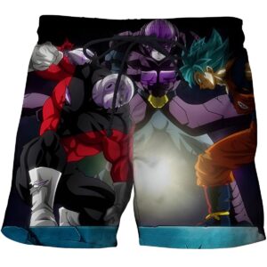 Short de bain Dragon Ball avec Goku, Jiren et Hit, tailles S à 8XL