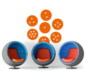 Sticker mural Dragon Ball avec boules de cristal
