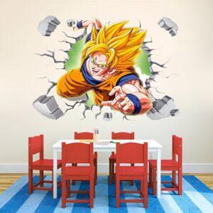 Sticker mural Dragon Ball Goku en fureur guerrière