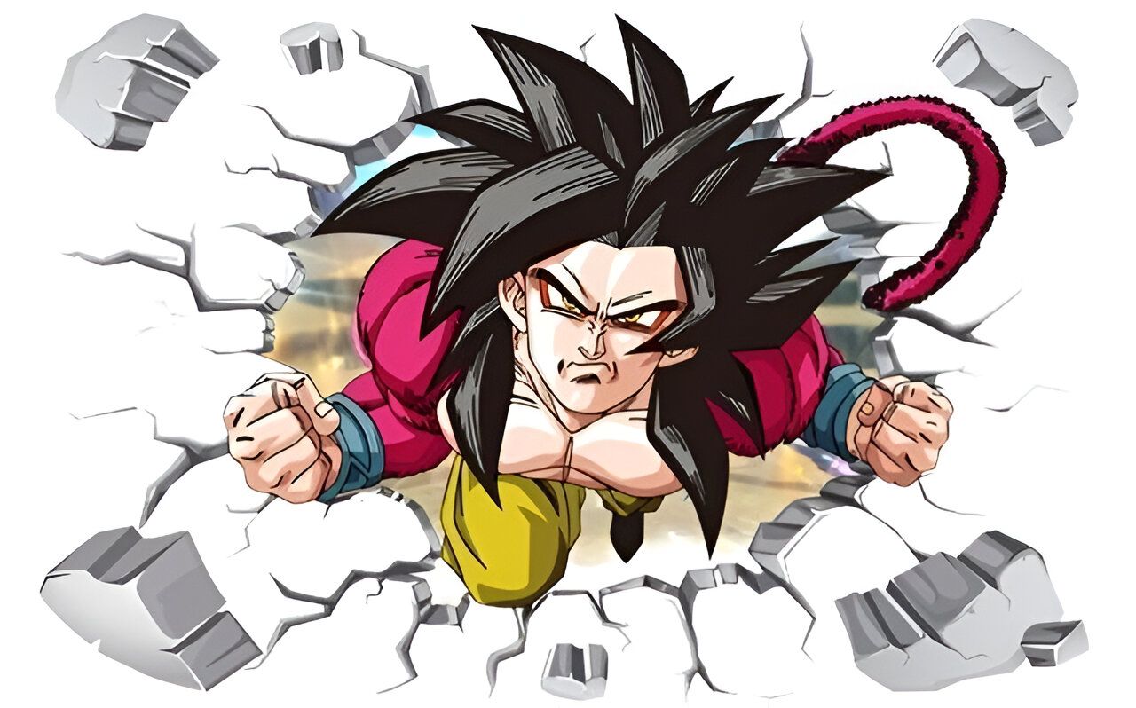 Sticker mural Goku SSJ4 pour déco Dragon Ball – Image 2