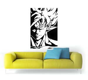 Sticker mural Goku Super Saiyan Dragon Ball en 3 coloris