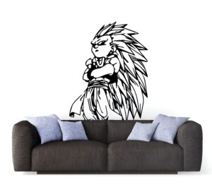 Sticker mural Gotenks SSJ Dragon Ball en Argenté ou Noir