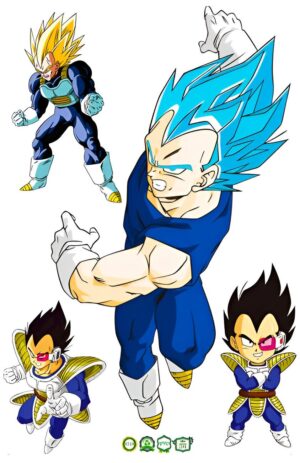 Sticker mural Prince Saiyan de Dragon Ball