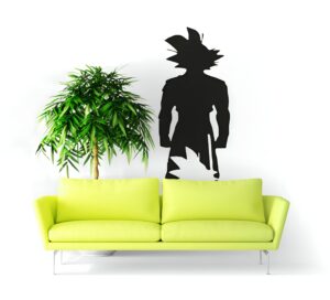 Sticker mural Sangoku Dragon Ball en noir ou blanc