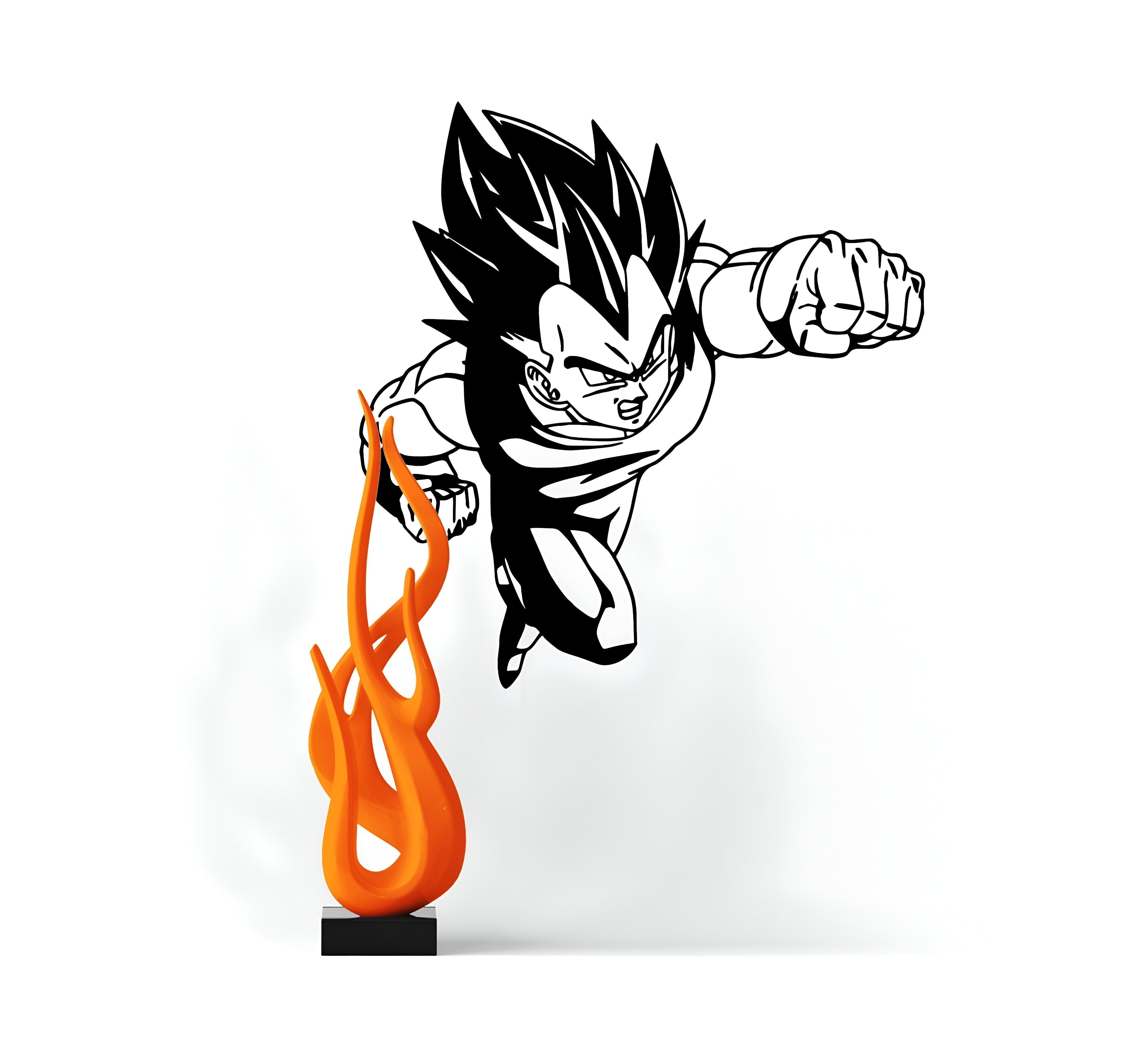 Sticker mural Vegeta en combat Dragon Ball