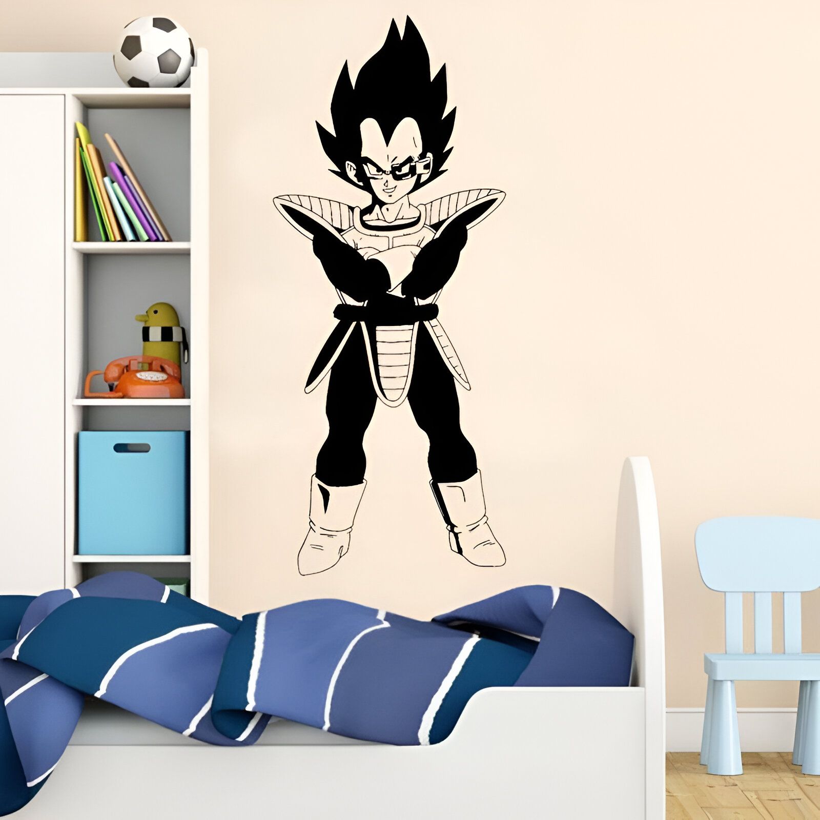Sticker mural Vegeta Prince Saiyan Dragon Ball, taille Moyen ou Grand