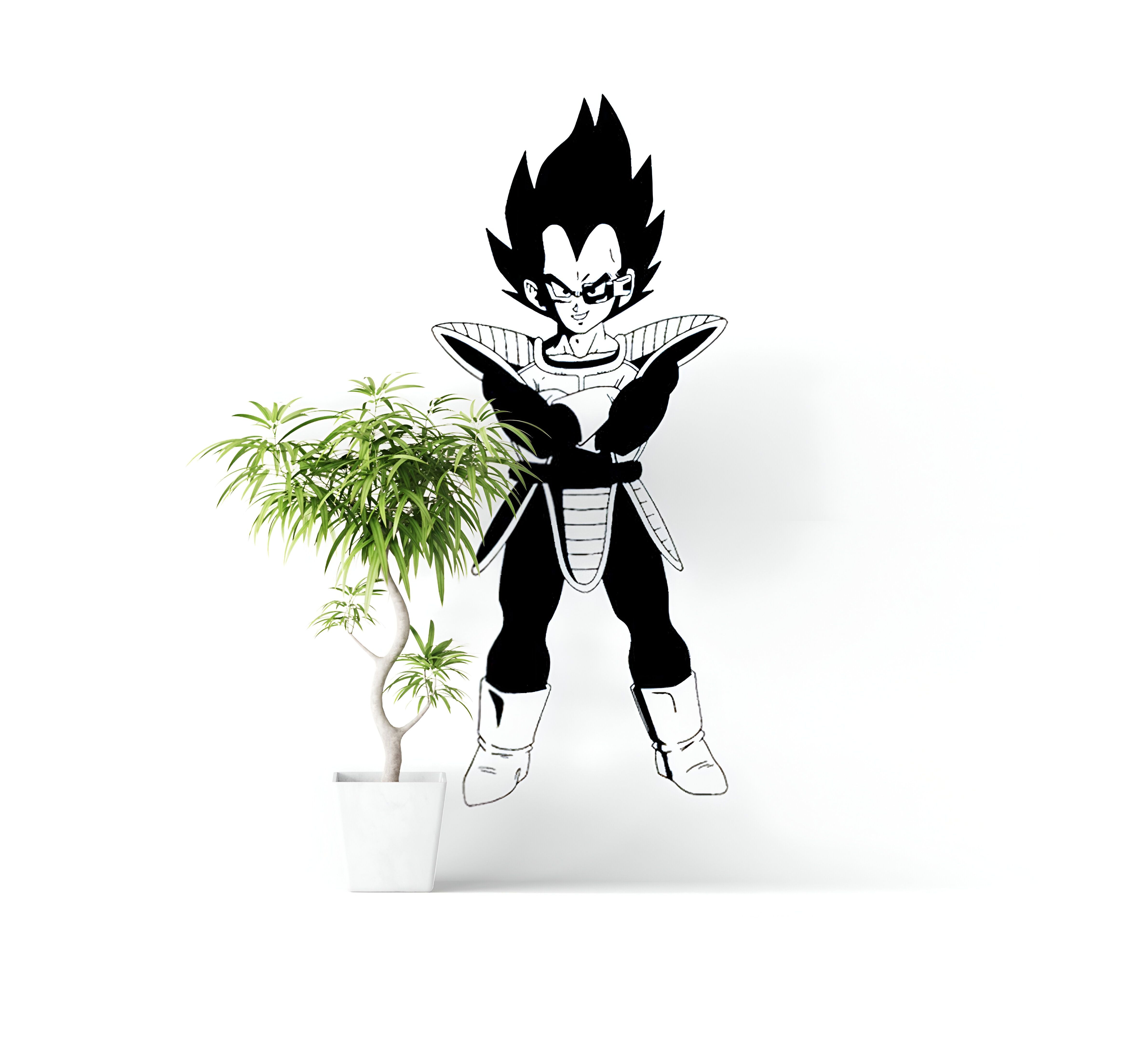 Sticker mural Vegeta Prince Saiyan Dragon Ball, taille Moyen ou Grand – Image 2