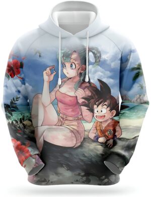 Sweat Dragon Ball Bulma et Goku Petit du S au 5XL