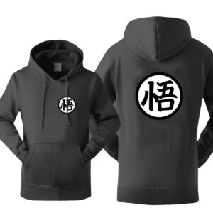 Sweat Goku Kanji Dragon Ball Noir Bleu Gris Blanc