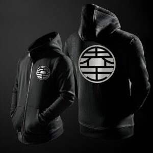 Sweat Dragon Ball Kanji Kaio en noir, gris ou rouge