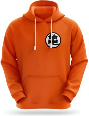 Sweat orange Dragon Ball avec kanji Kamé