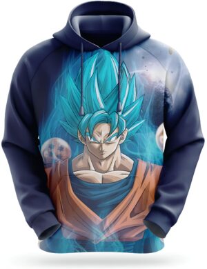 Sweat Goku Blue Aura Dragon Ball Super