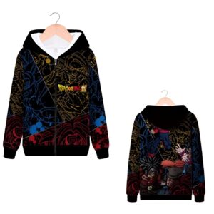 Sweat Zip DBS Fanart Saga Super tailles S à 4XL