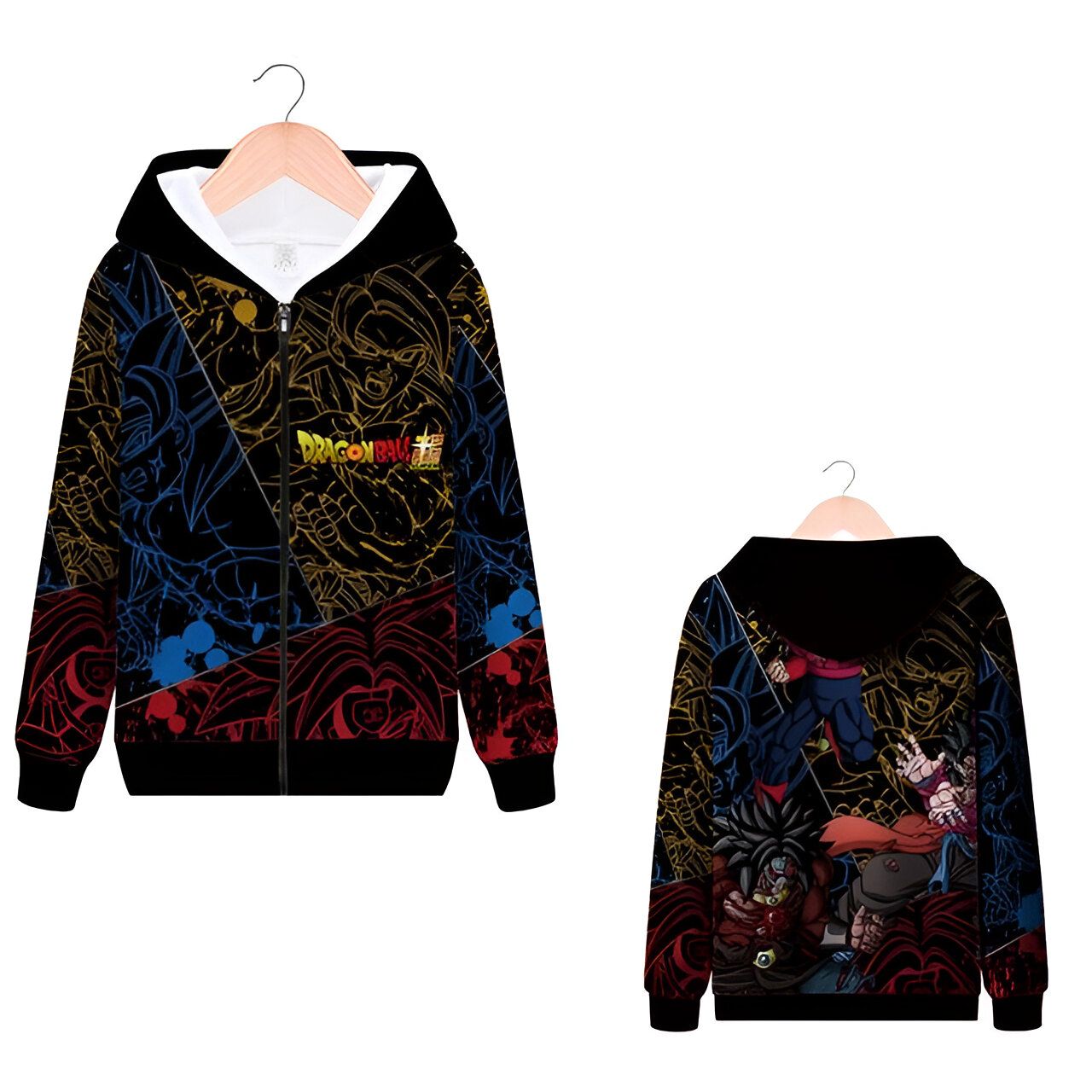 Sweat Zip DBS Fanart Saga Super tailles S à 4XL