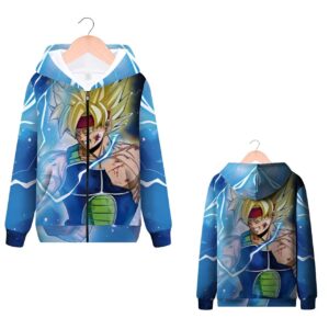 Sweat Zip DBZ Bardock SSJ jusqu'au 4XL