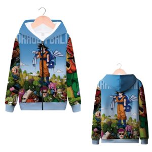 Sweat Zip DBZ Épopée Goku S à 4XL