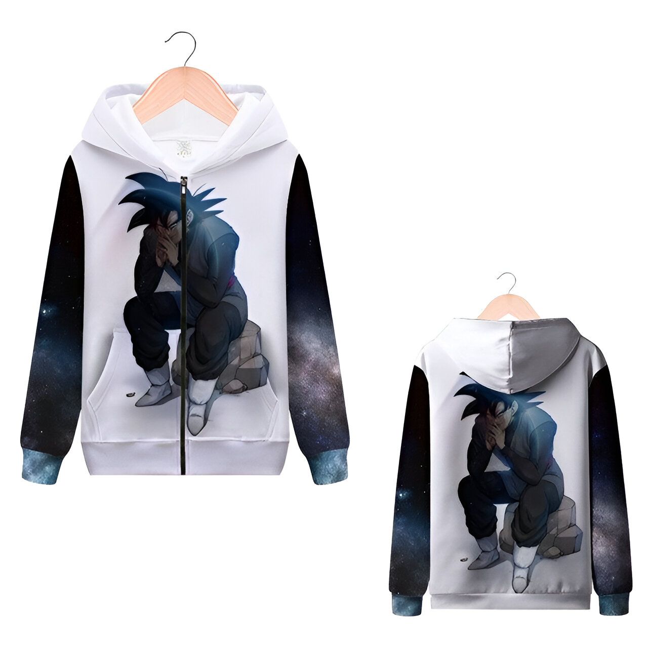 Sweat Zip Goku Black jusqu'au 4XL