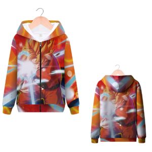 Sweat Zip DBZ Kaméhaméha jusqu’au 4XL