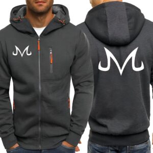 Sweat zippé Dragon Ball Majin en noir et gris