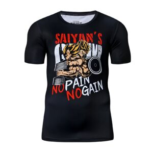 T-shirt de compression Dragon Ball Duo Saiyan, tailles S à XXL
