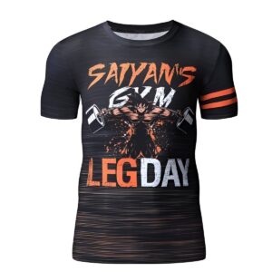 T-Shirt de Compression Dragon Ball Goku Leg Day