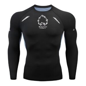 T-shirt long de compression Saiyan Army Dragon Ball noir