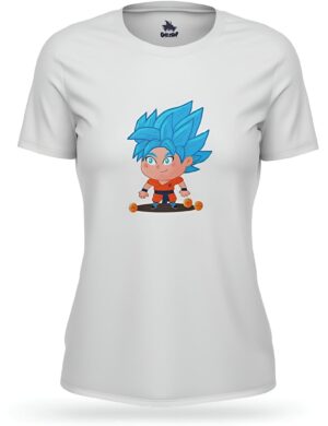 T-Shirt Femme Dragon Ball Super Mini Goku Saiyan Blue