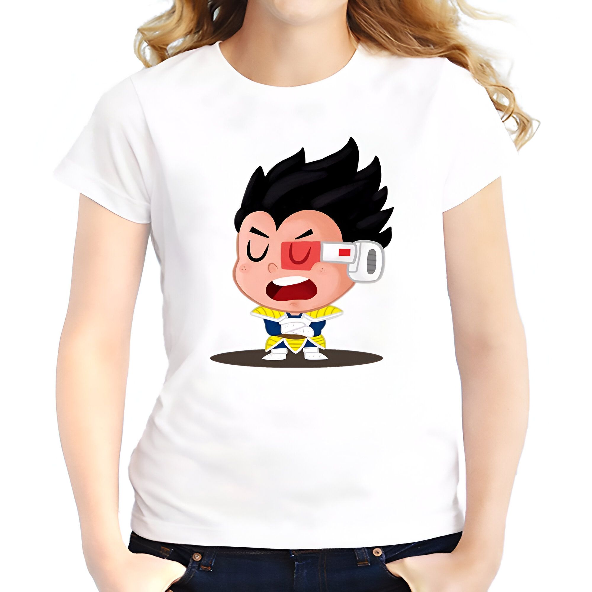 T-shirt Femme DBZ avec Mini Vegeta – Image 2
