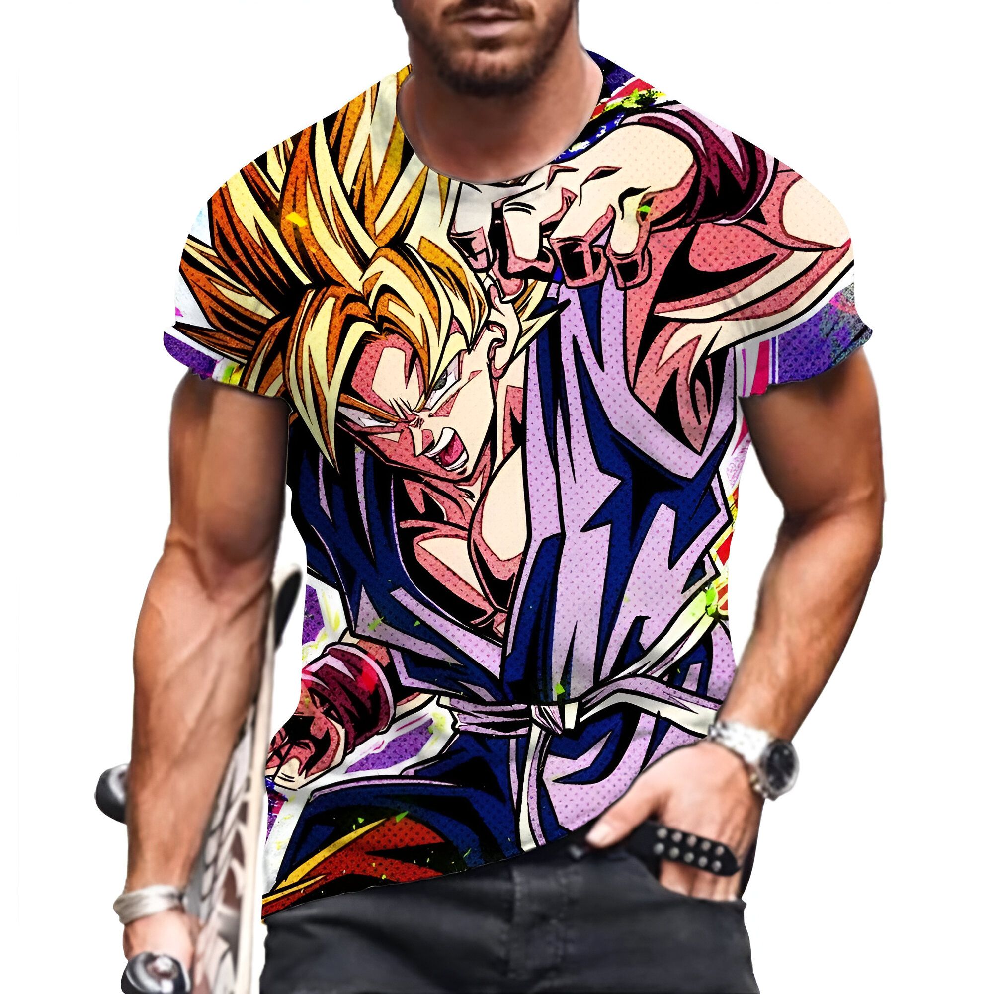 T-Shirt Goku style manga Dragon Ball