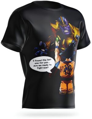 T-shirt Dragon Ball Goku face à Thanos
