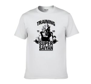 T-shirt Super Saiyan Dragon Ball Z blanc ou gris
